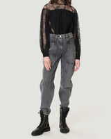 DIGWED OPEN LACE HIGH NECK TOP image number null